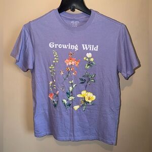 NWT Mighty Fine Women's Purple Growing Wild T-Shirt